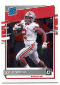 JK Dobbins 2020 Panini Chronicles Draft Picks Donruss Optic Rookie Card
