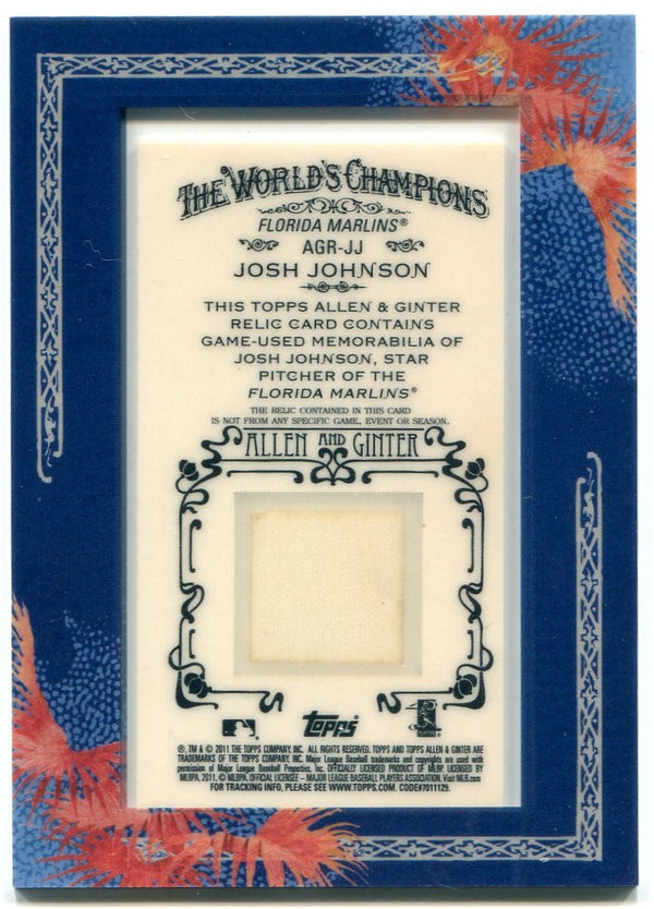 Josh Johnson Allen and Ginter Jersey Card 2011