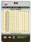 Kent Hrbek Autographed 2005 Donruss Playoff Greats Card