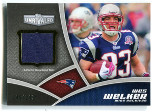 Wes Welker 2010 Topps Unrivaled Jersey Card #UVRWW 149/349 Card