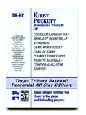 Kirby Puckett 2003 Topps Tribute #TRKP Card Jersey Card