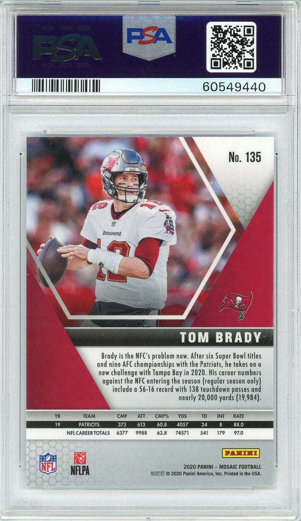 2020 Panini Mosaic Camo Pink #298 Tom Brady Patriots PSA 10 GEM MINT