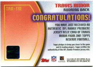 Travis Minor Topps Reserve Authentic Rookie Premiere Jersey Card