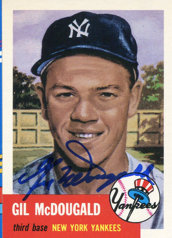 Gil McDougald Autographed Topps Archives 1953 Series Card