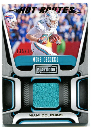 Mike Gesicki Panini Playbook Hot Routes Jersey Card 135/149