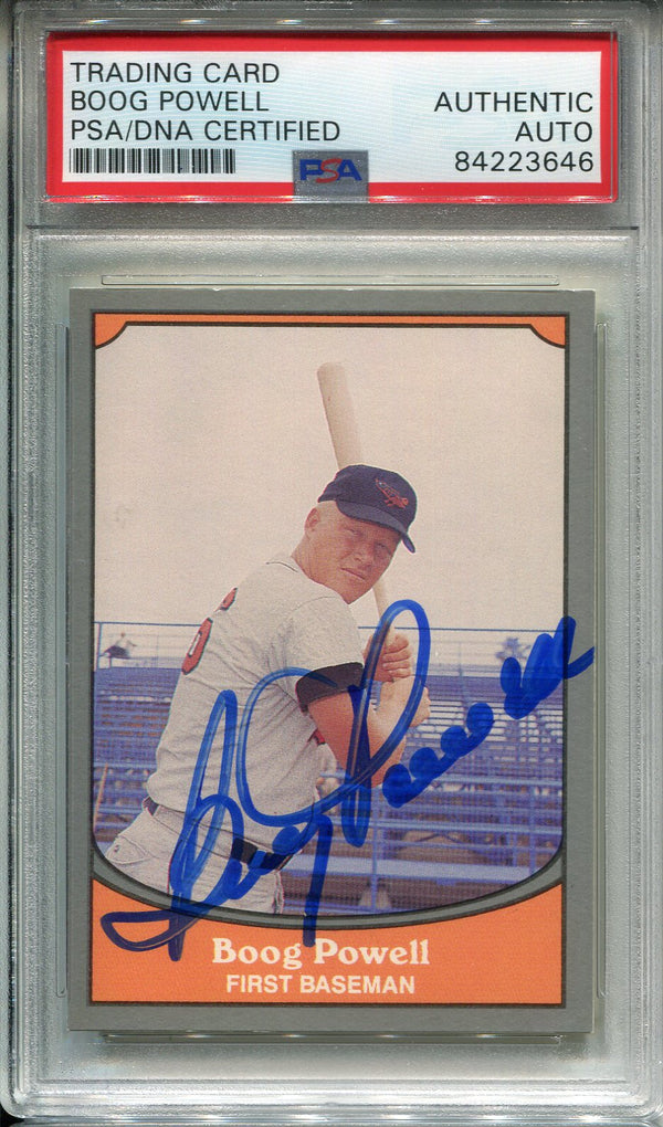 Boog Powell Autographed 1990 Pacific Card #46 (PSA)