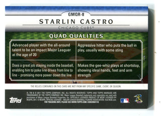 Starlin Castro 2011 Topps Gametime Mementos Patch Card #GMQR8 135/199