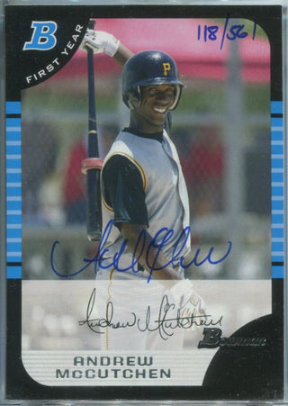Andrew McCutchen 2005 Topps Bowman First Year Autographed Card #118/561