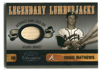 Eddie Matthews Donruss Legendary Lumberjacks Authentic Game Used Bat 038/225 #LLJ-10