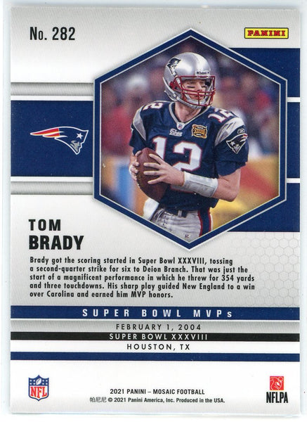 Tom Brady 2021 Panini Mosaic Super Bowl MVP's Card #282