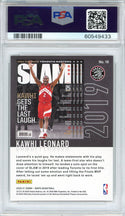 Kawhi Leonard 2020 Panini Hoops Slam Insert Card #10 (PSA Mint 9)