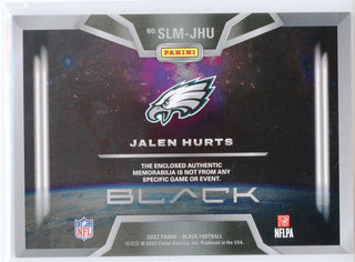Jalen Hurts 2022 Panini Black Starlight Materials Patch Card #SLM-JHU