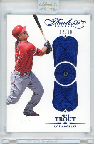 Mike Trout 2017 Panini Flawless Sapphire Encased Card #18