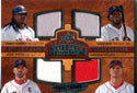Derek Jeter, Jorge Posada, Jason Giambi, Mariano Rivera, Manny Ramirez, David Ortiz, Jason Varitek, and Jonathan Papelbon 2008 Upper Deck Game Used Relic Card