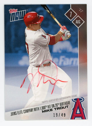 Topps Certified Autograph Issue Mike Trout 2015 Baseball Card