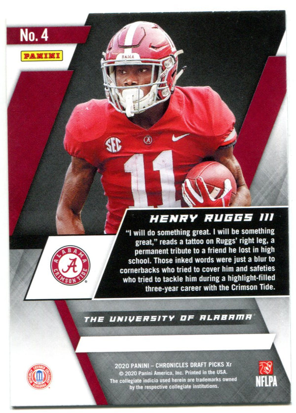 Henry Ruggs III 2020 Panini Chronicles Draft Picks Xr Rookie Card