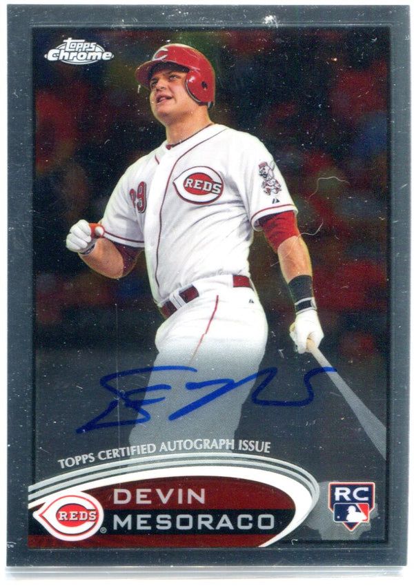 Devin Mesoraco 2012 Topps Chrome Autographed Rookie Card