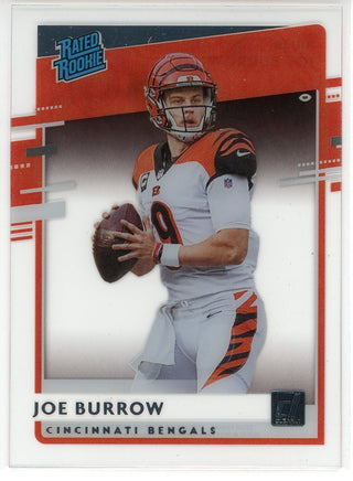 Joe Burrow 2020 Panini Donruss Clearly Rated Rookie Card #RR-JB