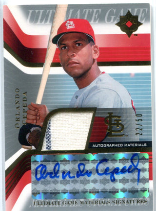 Orlando Cepeda 2004 Upper Deck Ultimate Collections Jersey Worn/Autographed Card
