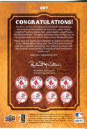 Derek Jeter, Jorge Posada, Jason Giambi, Mariano Rivera, Manny Ramirez, David Ortiz, Jason Varitek, and Jonathan Papelbon 2008 Upper Deck Game Used Relic Card