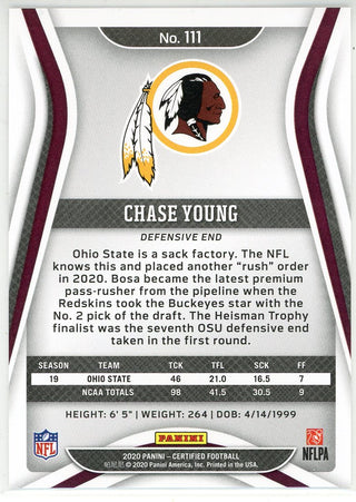 Chase Young 2020 Panini Certified Rookie Card #111