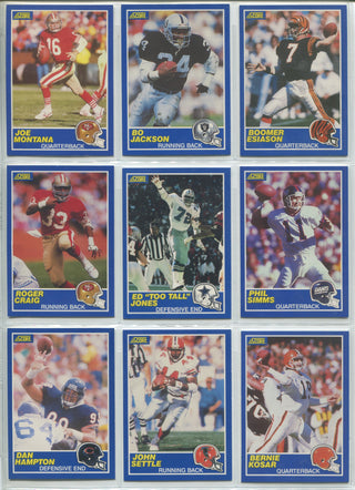 1989 Score Football Cards Complete Set