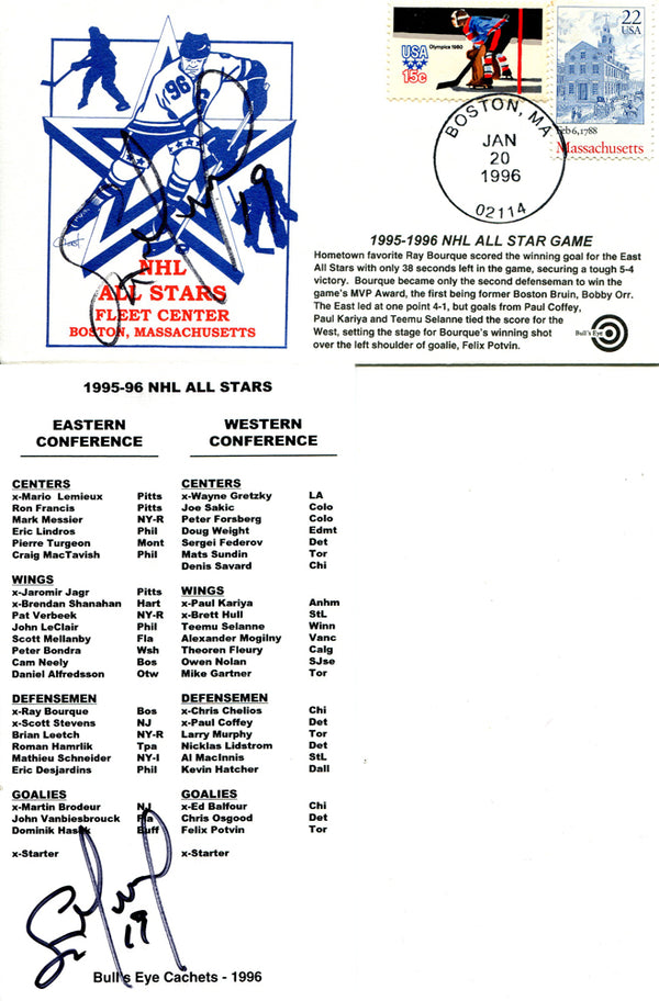 Scott Mellanby Autographed Roster and NHL All Star Game Envelope