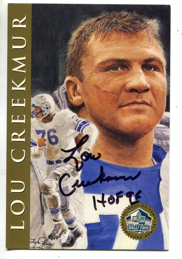 Lou Creekmur 1998 Autographed Gold Hall Of Fame Card (Lot of 5)