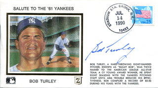 Bob Turley Autographed July 14 1990 First Day Cover