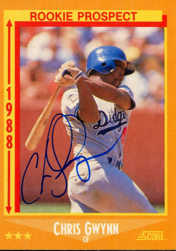 Chris Gwynn Autographed 1988 Score Card #640