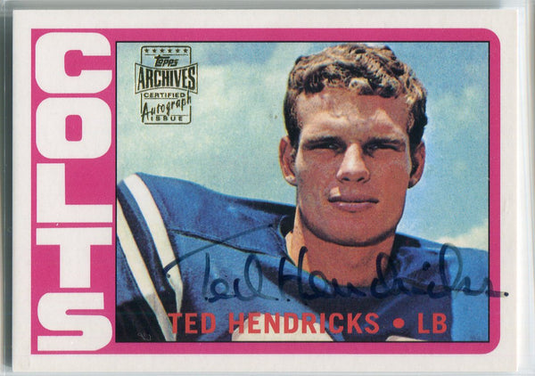 Ted Hendricks Autographed 2001 Topps Archives Card