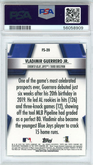 Vladimir Guerrero Jr. 2020 Topps Chrome Future Stars Rookie Card #FS20 (PSA)