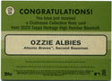 Ozzie Albies 2020 Topps Heritage Clubhouse Collection Jersey Card