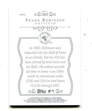 Frank Robinson 2008 Topps Sterling White #FR11 Card 41/50