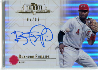 Brandon Phillips 2014 Topps Tribute Autographed Card #85/99