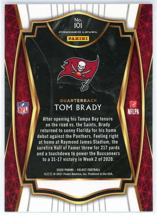 Tom Brady 2020 Panini Select Premier Level Card #101