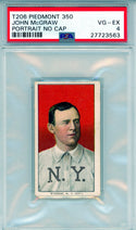 John McGraw 1909-11 T206 Piedmont 350 Portrait No Cap Tobacco Card (PSA VG-EX 4)