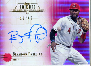 Brandon Phillips 2014 Topps Tribute Autographed Card #19/45
