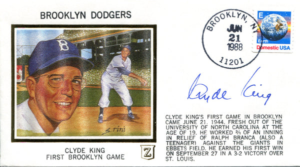 Clyde King Autographed June 21 1988 First Day Cover