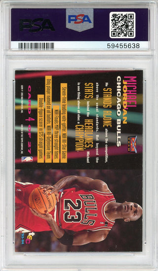 Michael Jordan 1993 Topps Stadium Club Beam Team Members Only Card #4 (PSA NM 7)