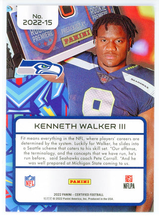 Kenneth Walker III 2022 Panini Certified Rookie Card #2022-15