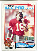 Joe Montana 1982 Topps NFC All Pro Card