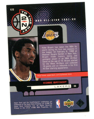 Kobe Bryant 1998 Upper Deck to the net #172 Card