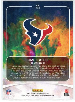 Davis Mills 2021 Panini Origins Rookie Card #123