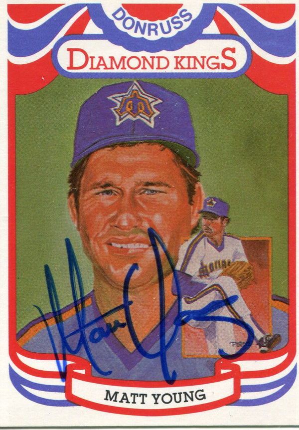 Matt Young Autographed 1983 Donruss Diamond Kings Card #16