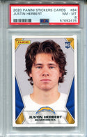 Justin Herbert 2020 Panini Sticker Cards #84 PSA NM-MT 8 Card