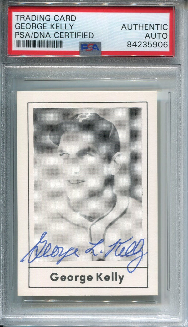 George Kelly Grand Slam 1978 Autographed Baseball Card (PSA)