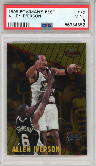 Allen Iverson 1999 Bowman's Best Card #75 (PSA)