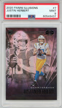 Justin Herbert 2020 Panini Illusions Rookie Card #7 (PSA Mint 9)