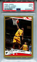 LeBron James 2005 Topps Gold Border Card (PSA)